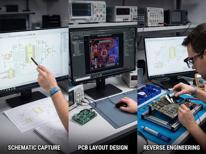 do pcb design, schematic and reverse engineering