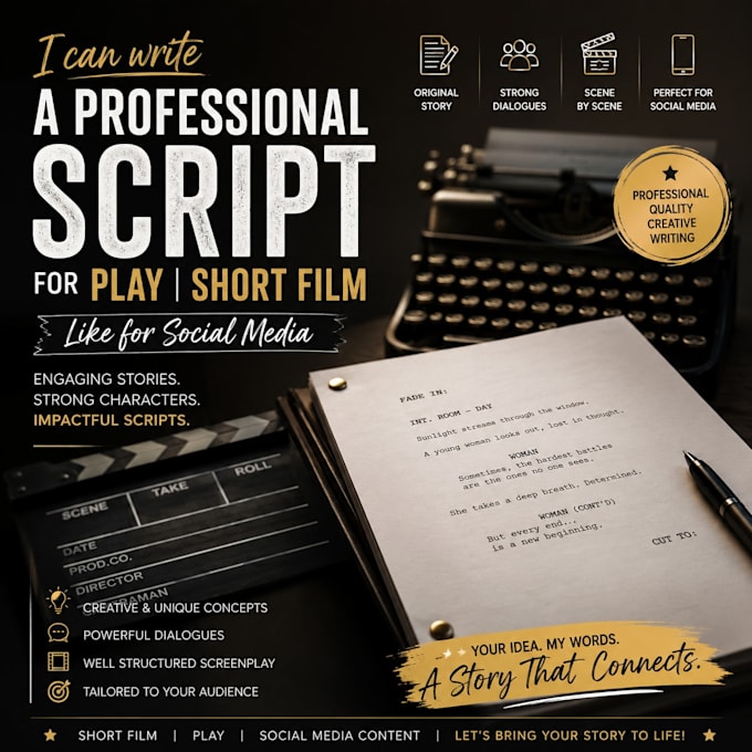 create a professional script for any social media platform