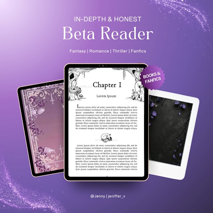 be your beta reader for fantasy, romance and thriller