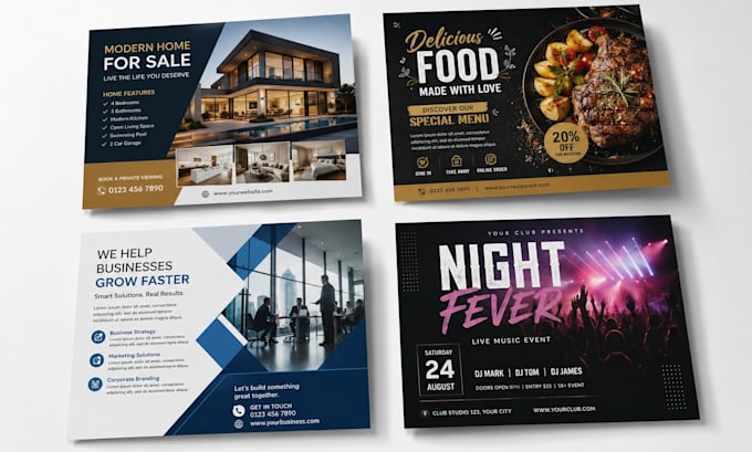 create a professional flyers for company, hotel brochures, and brand guidelines