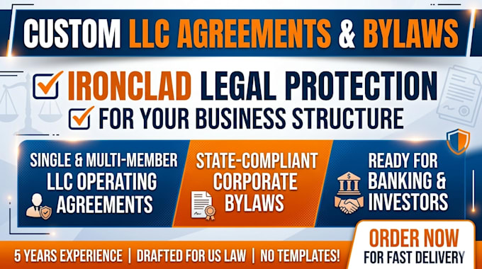 draft a premium llc operating agreement and corporate bylaws