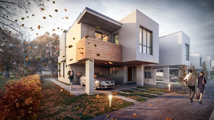 create realistic 3d interior and exterior rendering architectural modelling