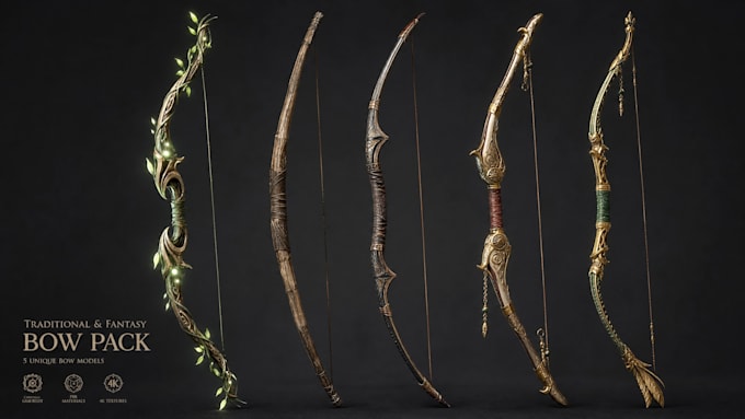 do 3d combat weapon 3d weapon concept fast bow modeling prototypes weapon asset