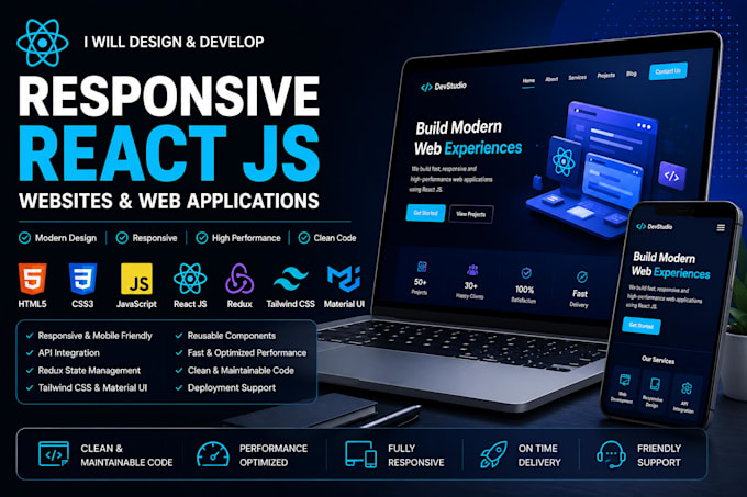 develop production ready web applications using react js