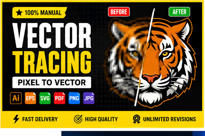 convert sketch, drawing or artwork into vector