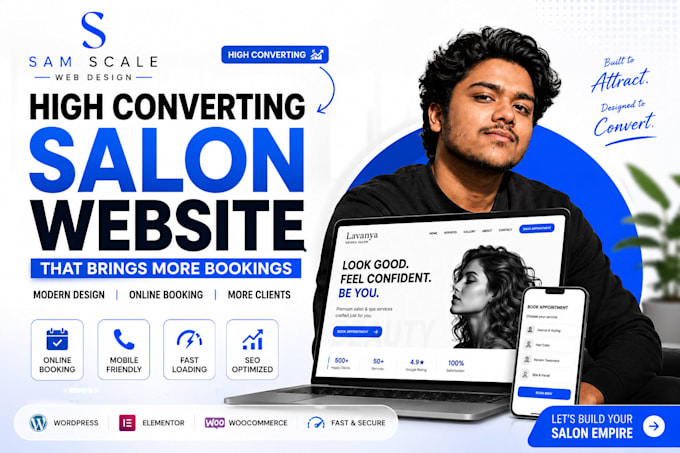 build a high converting website for salons