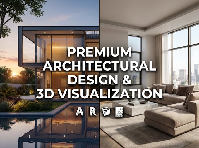 do architectural 3d modeling, realistic rendering, interior and exterior design