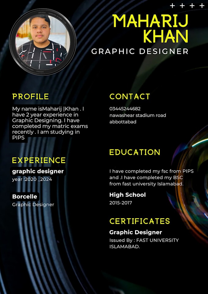 design an attractive and professional CV