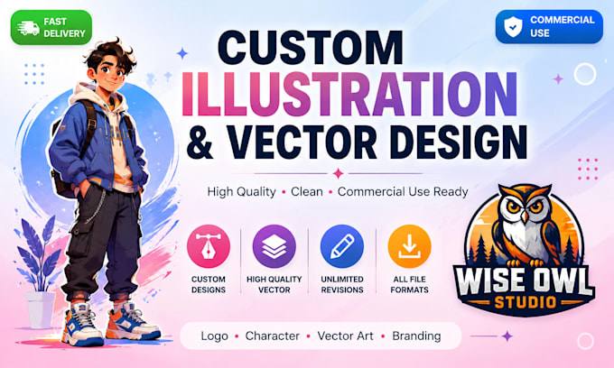 create professional vector illustration and custom artwork