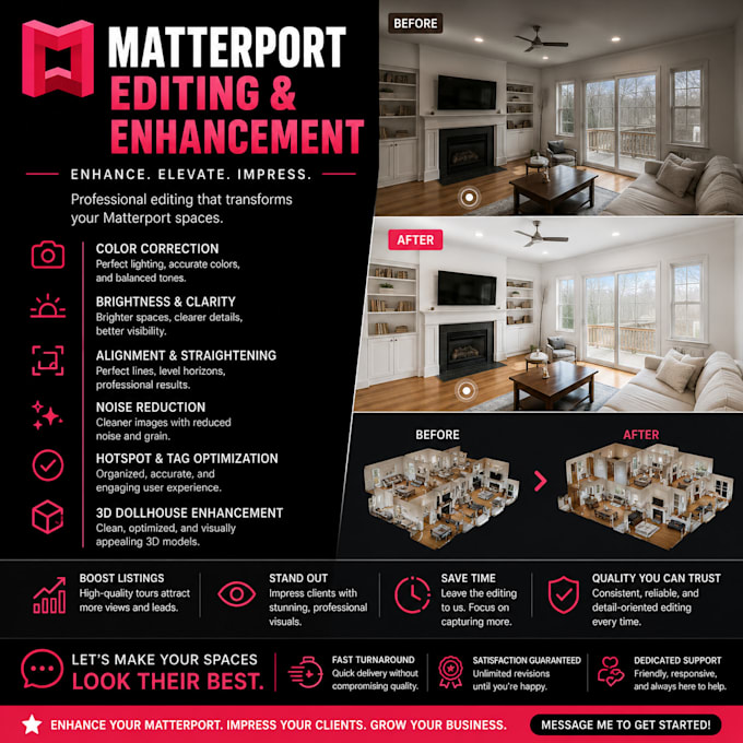 Edit and enhance your matterport 3d virtual tour by Daniel3451 | Fiverr