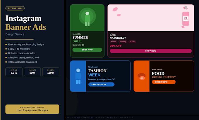 design professional instagram banner ads