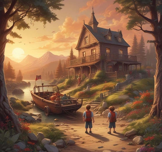 create children book illustration and KDP layout