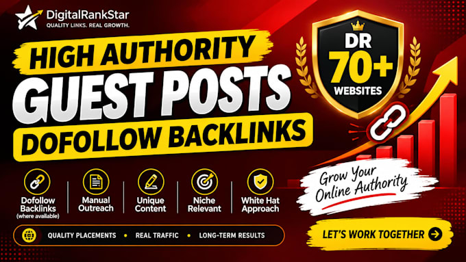 provide high authority guest posts with dofollow backlinks
