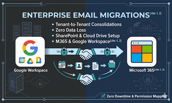 migrate microsoft 365 and google workspace emails