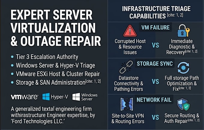 repair vmware hyperv and windows server outages