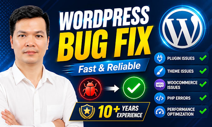fix wordpress bugs, errors and website issues