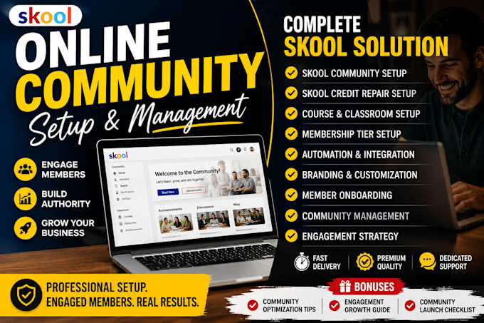 skool commuity setup skool community setup skool community manager skool manager