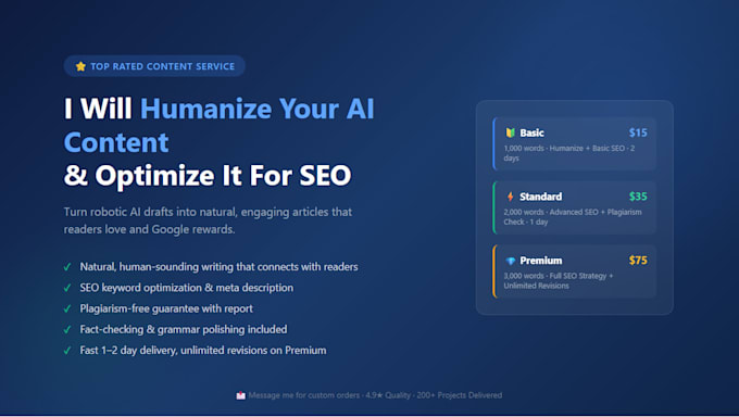 humanize ai content and optimize it for SEO