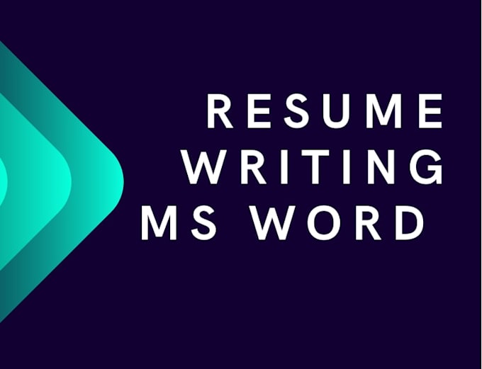 make professional CV and resume on ms word