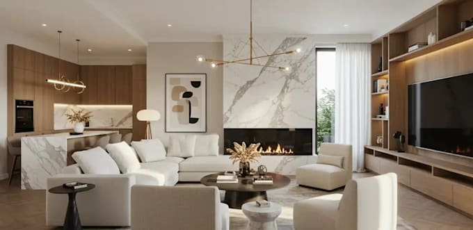 do residential interior design and 3d renderings