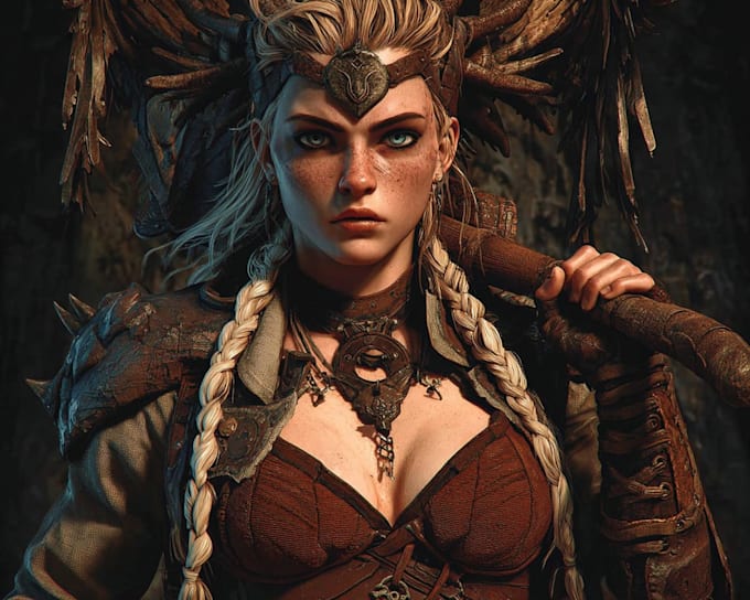 draw epic dnd character art fantasy rpg character illustration