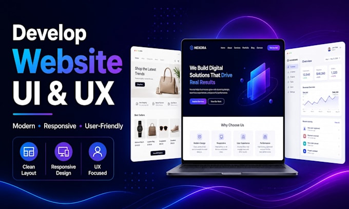 develop website UI and UX