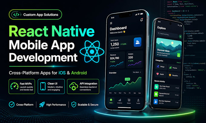 develop a cross platform mobile app using react native