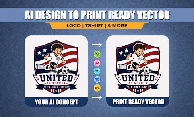 convert ai generated design to print ready vector or image editing