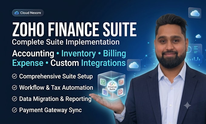 setup zoho books, inventory, billing and finance automation