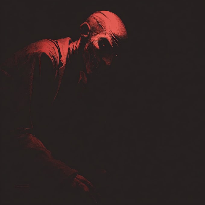 create realistic dark art horror illustrations