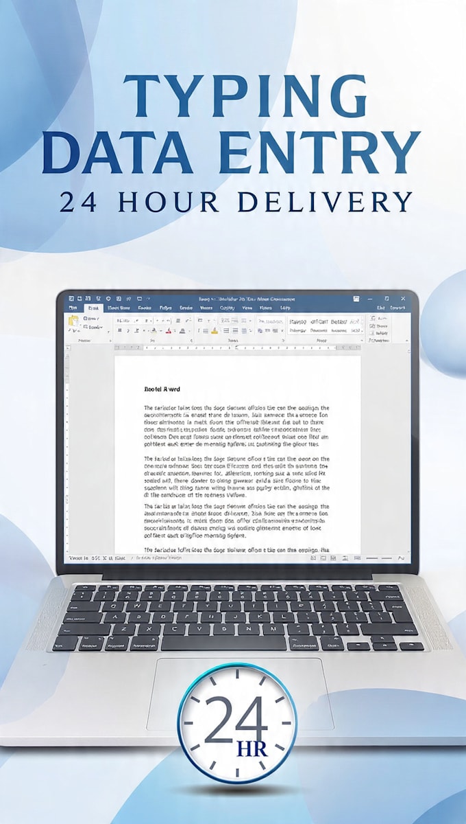 type PDF to word, excel data entry and copy typing fast