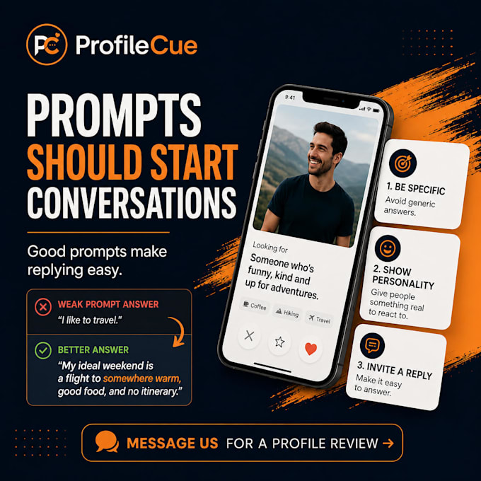 dating profile review with clear fixes