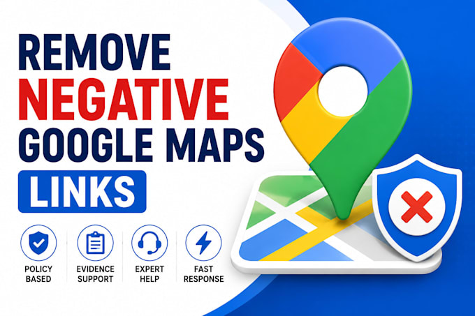 remove negative content links from google maps by dmca