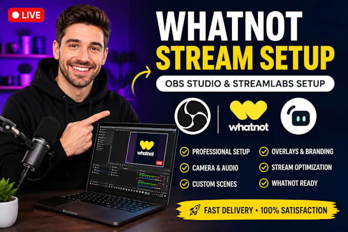 set up obs studio for professional whatnot live streams