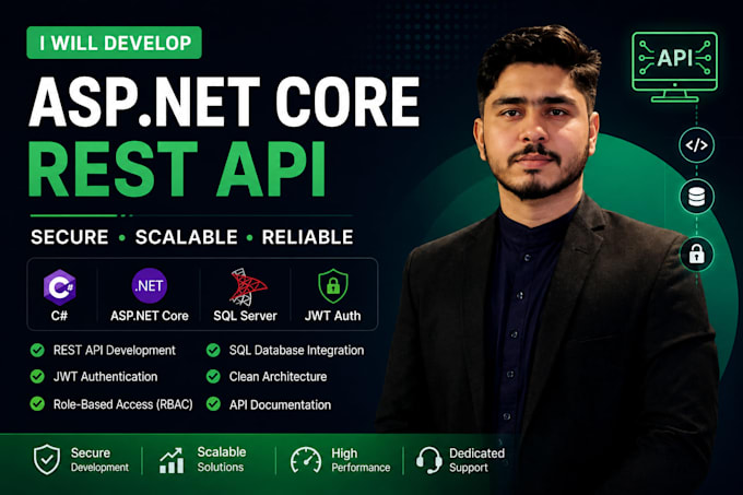 develop secure asp net core rest API with jwt auth