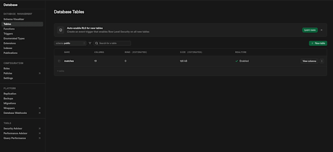 setup supabase backend, auth, database and apis for your mvp