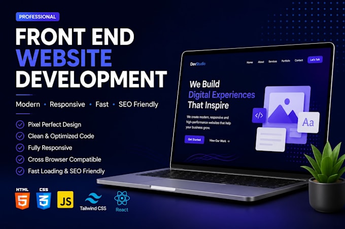 develop a responsive front end website
