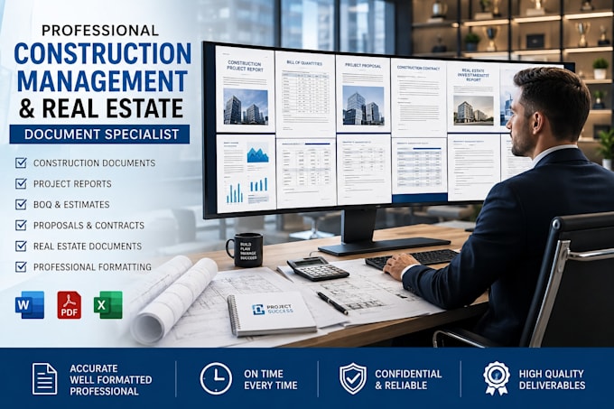 professionally format construction management and real estate documents
