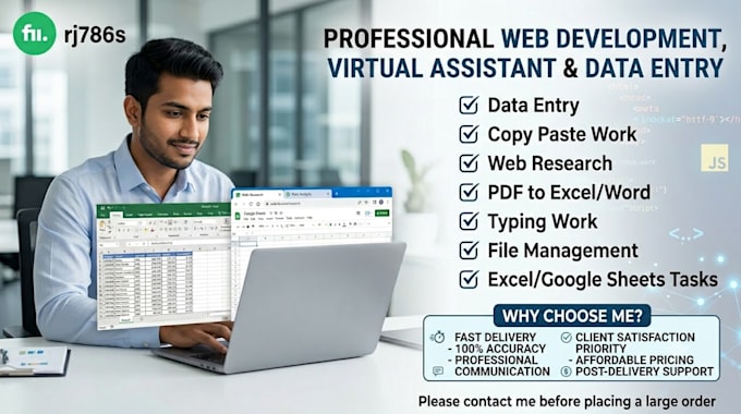 be your professional virtual assistant for any administrative work