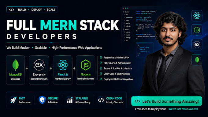 build custom responsive full stack website using react, node