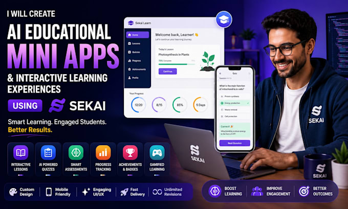 create ai educational mini apps and interactive learning experiences using sekai