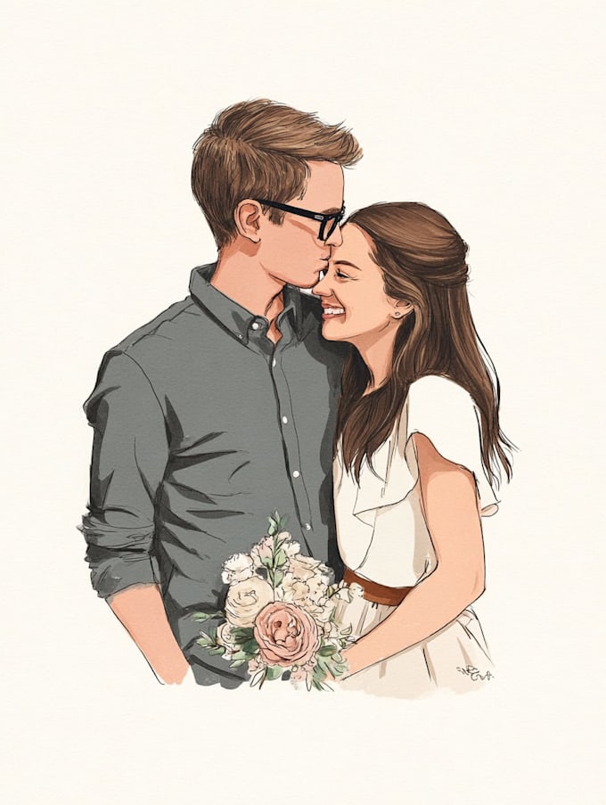 design couple portrait wedding portrait