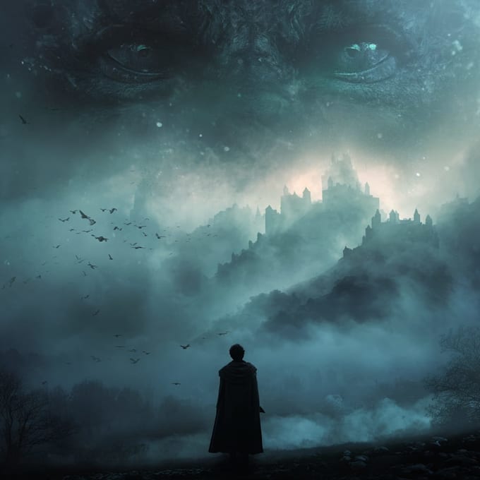 design a professional fantasy book cover, religious,