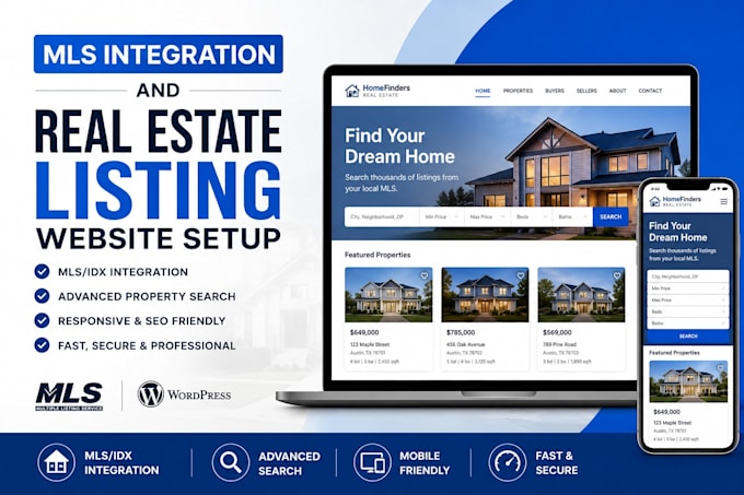 do mls integration and real estate listing website setup