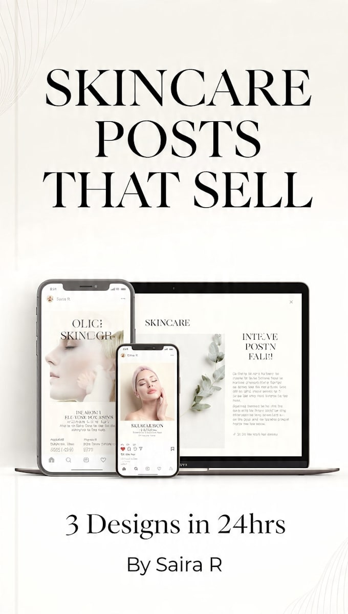 design luxury skincare instagram posts for beauty brands