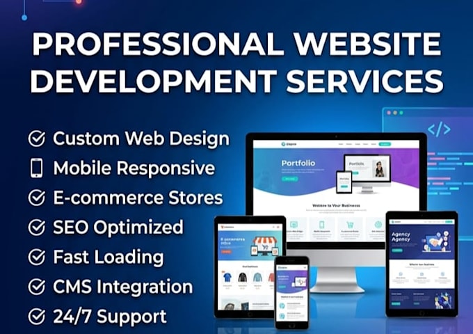 create a professional website development with lowest prices
