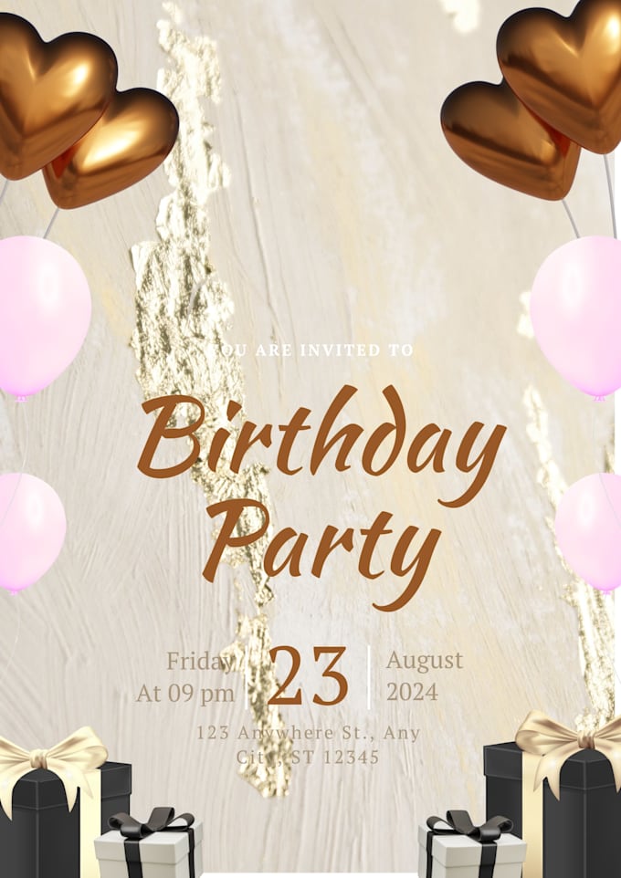design event, party and birthday flyers