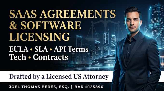 draft a custom saas agreement or software licensing contract