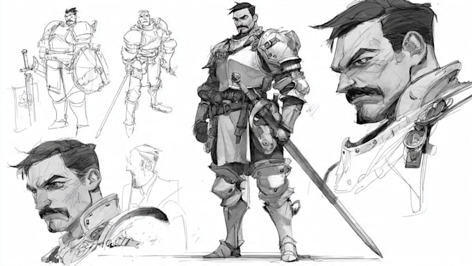 draw sketches with your character