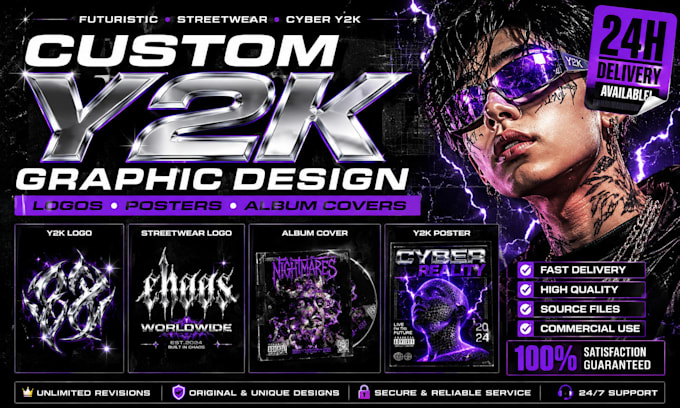 create custom y2k graphics for your brand